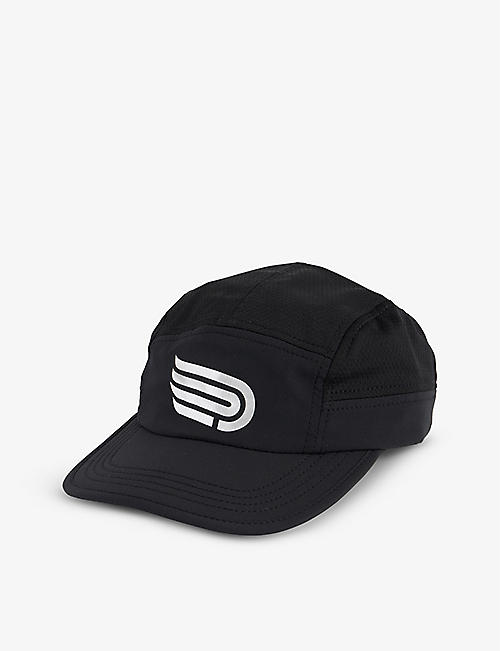 PRESSIO: Run brand-print recycled-polyester blend baseball cap