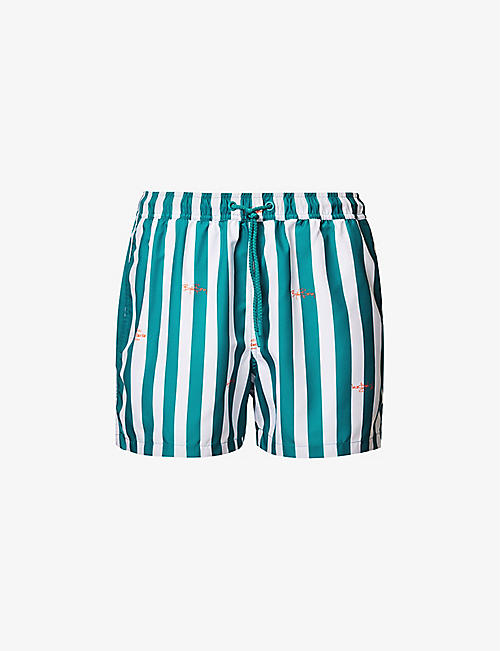 BJORN BORG: Print striped swim shorts