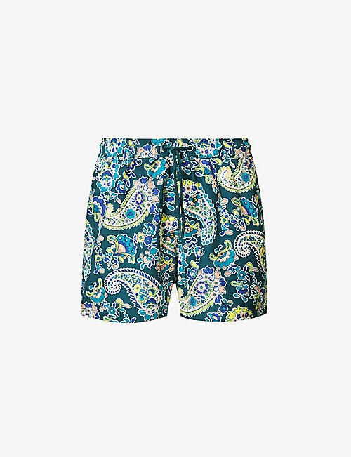 BJORN BORG: Paisley-print elasticated waistband regular-fit swim shorts