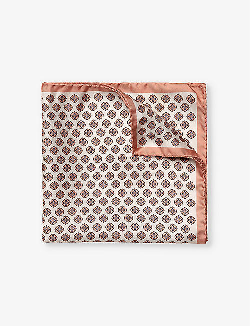 ETON: Patterned silk pocket square