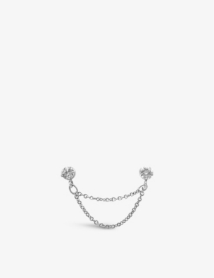 The Alkemistry Womens White Gold Daystar 18ct Recycled White-gold Double-chain Diamond-encrusted Sin