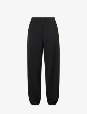 JIL SANDER: Elasticated-waistband tapered-leg mid-rise stretch-woven trousers
