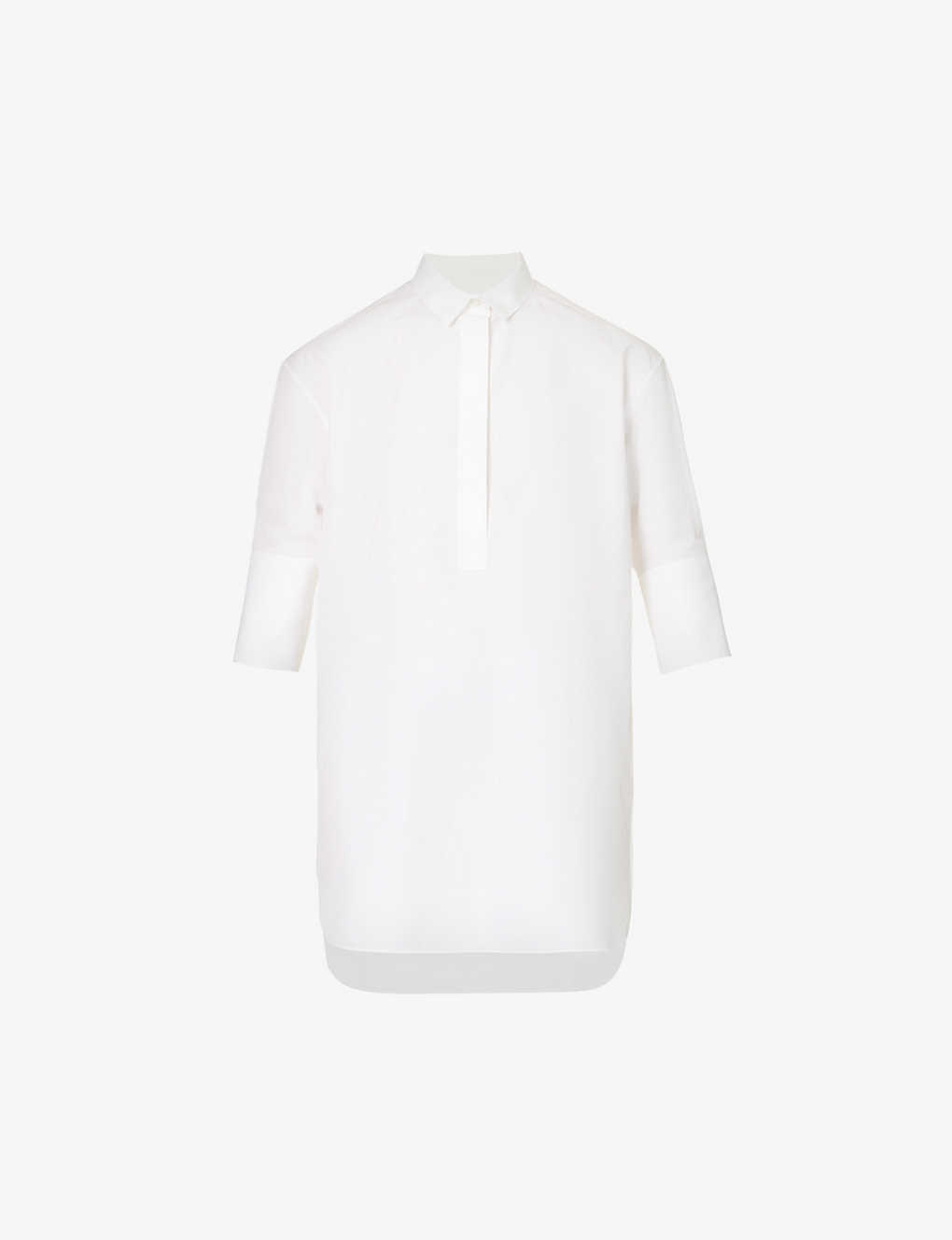 Shop Jil Sander Friday Slim-fit Cotton-poplin Shirt In White