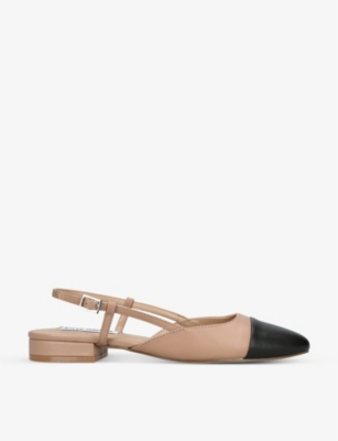 STEVE MADDEN: Belinda 217 contrast-panel leather slingback pumps