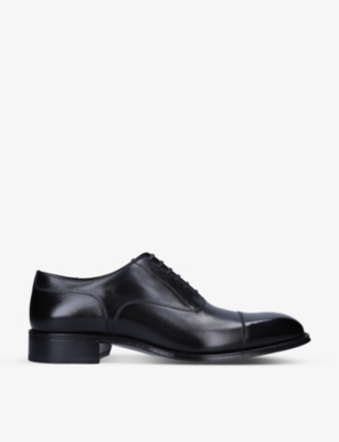 Shop Tom Ford Men's Black Claydon Lace-up Leather Shoes