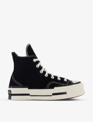 CONVERSE: Chuck 70 Plus split-panel canvas high-top trainers