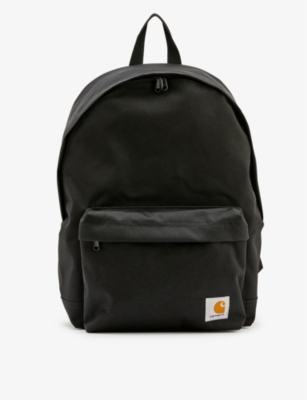 Carhartt Logo-patch Zip-fastening Backpack In Black