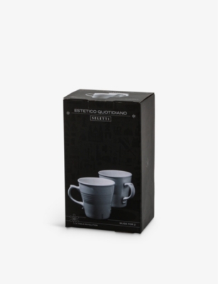 Seletti Selab Estetico Quotidiano Set Of Two Porcelain Mugs