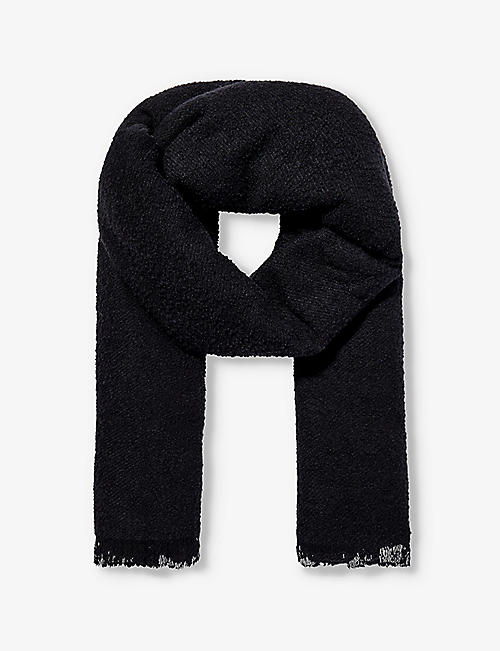 RICK OWENS: Melt bouclé-textured wool-blend scarf