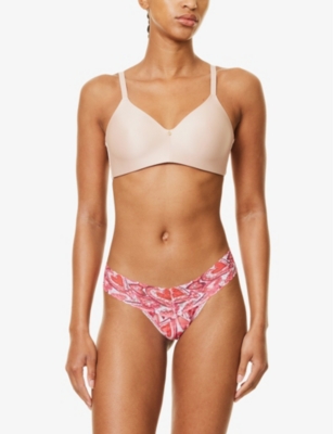 Hanky Panky Womens Signature Low-rise Lace Thong Lots Of Lov In Lots Of Love
