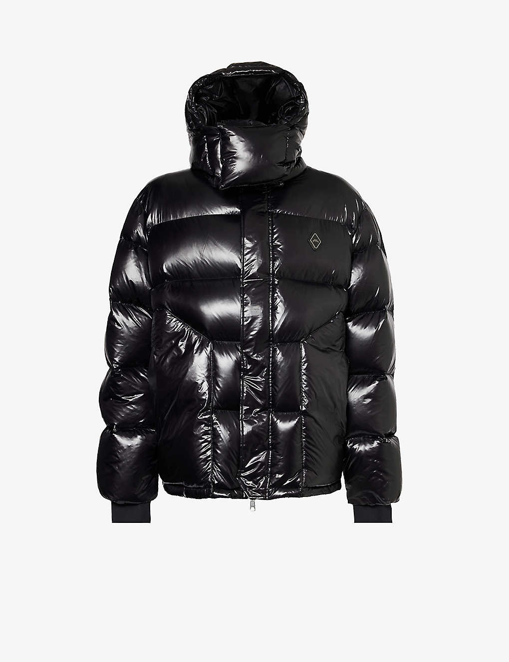 A-COLD-WALL* A COLD WALL MEN'S BLACK ALTO BRAND-PLAQUE RELAXED-FIT SHELL-DOWN JACKET