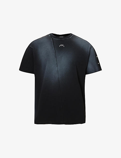 A COLD WALL：Shiraga 品牌印花不对称接缝休闲版型平纹针织棉 T 恤