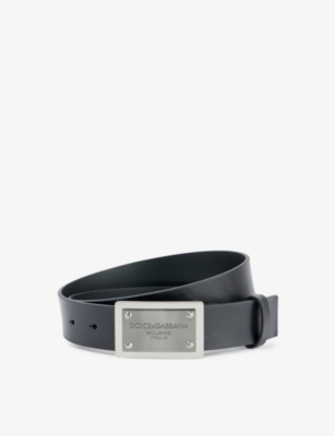 Dolce & Gabbana Men's Logo Leather Belt