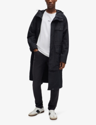 BOSS: Tapered-fit straight-leg stretch-denim jeans