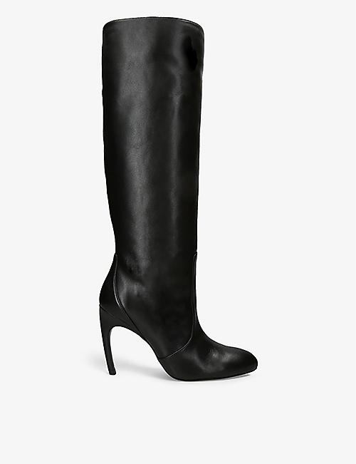 STUART WEITZMAN: Luxecurve leather knee-high boots