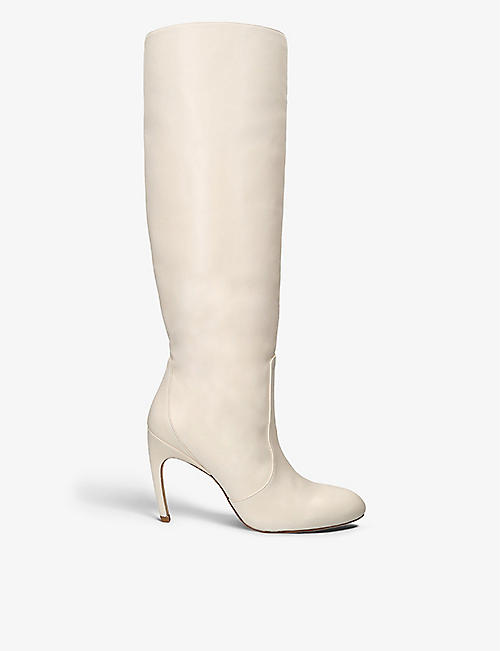STUART WEITZMAN: Luxecurve leather knee-high boots