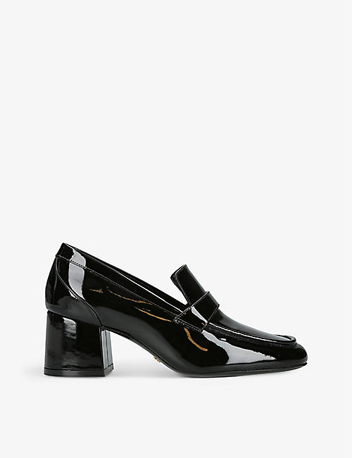 STUART WEITZMAN: Sleek heeled patent-leather loafers