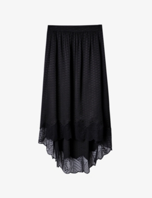 Zadig & Voltaire Zadig&voltaire Women's Noir Christy Lace-trim Silk Camisole Top