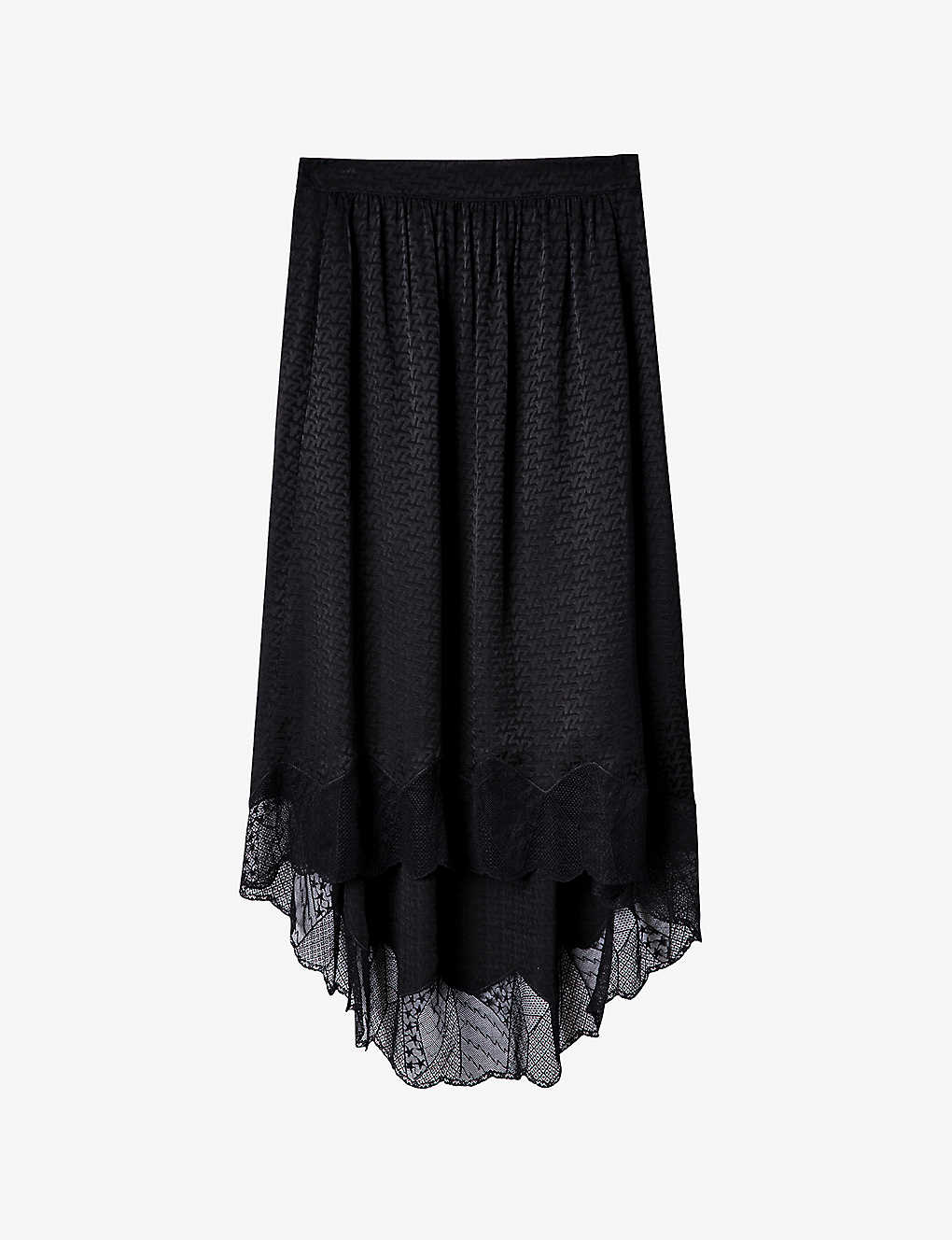 Zadig & Voltaire Zadig&voltaire Womens Noir Christy Lace-trim Silk Camisole Top