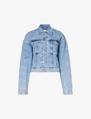 AXEL ARIGATO Signature Rome logo print denim jacket Selfridges