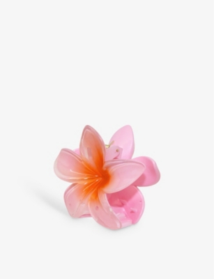 Emi Jay Womens Guava Super Bloom Cellulose-acetate Hair Clip
