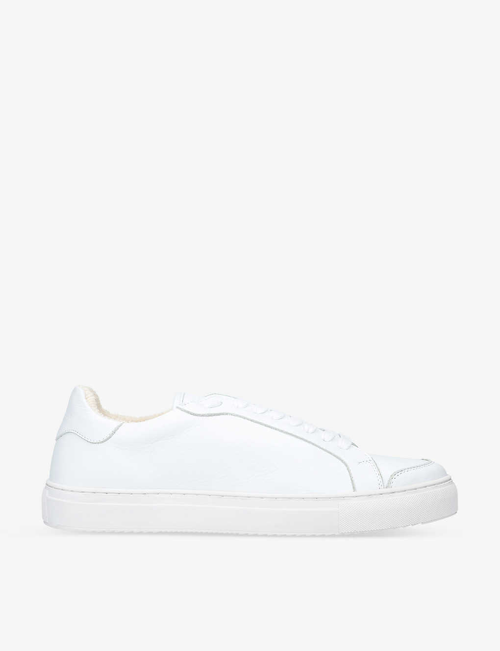 Duke & Dexter Otis Towel-lined Leather Trainers In White