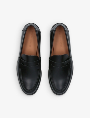 Shop Duke & Dexter Men's Black Wilde Leather Penny Loafers