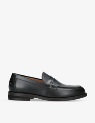 Duke & Dexter Wilde Leather Penny Loafers In Black