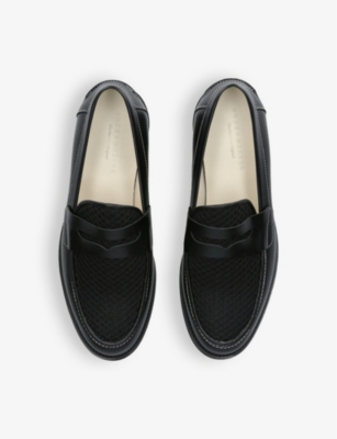 DUKE & DEXTER: Wilde rattan leather and woven loafers