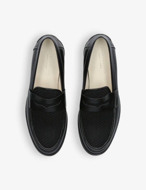 Wilde rattan leather and woven loafers
