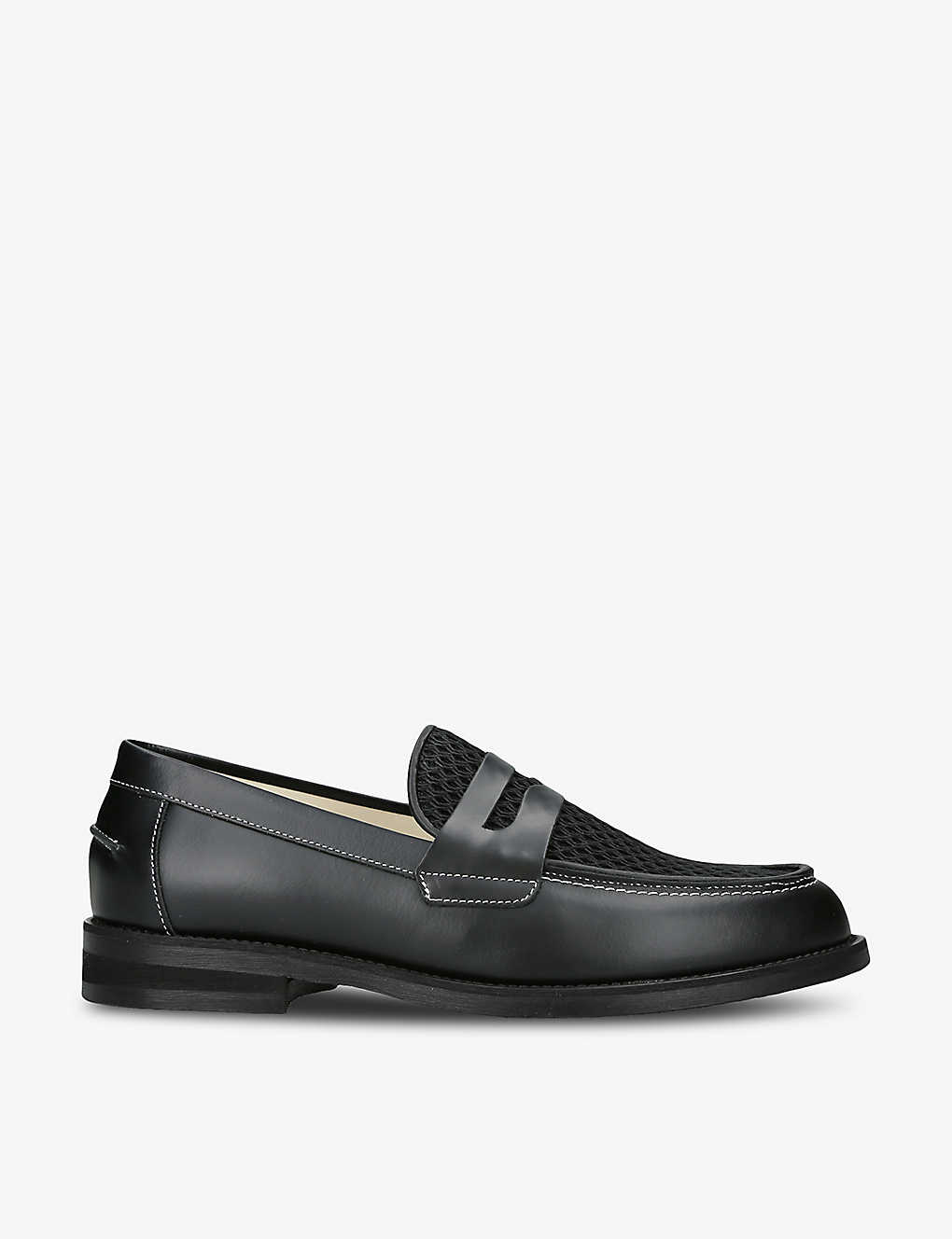Duke & Dexter Men's Wilde Rattan And Leather Penny Loafers In Black
