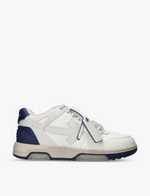 OFF-WHITE C/O VIRGIL ABLOH: Out Of Office brand-embroidered leather low-top trainers