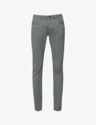 Shop Neuw Lou Brand-patch Slim-fit Stretch-denim Jeans In Washed Pine