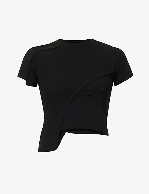 HELIOT EMIL: Deconstructed asymmetric-hem stretch-cotton top