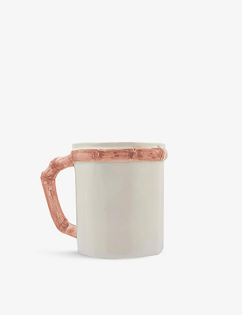 LES OTTOMANS: Bamboo hand-painted ceramic mug 11.4cm