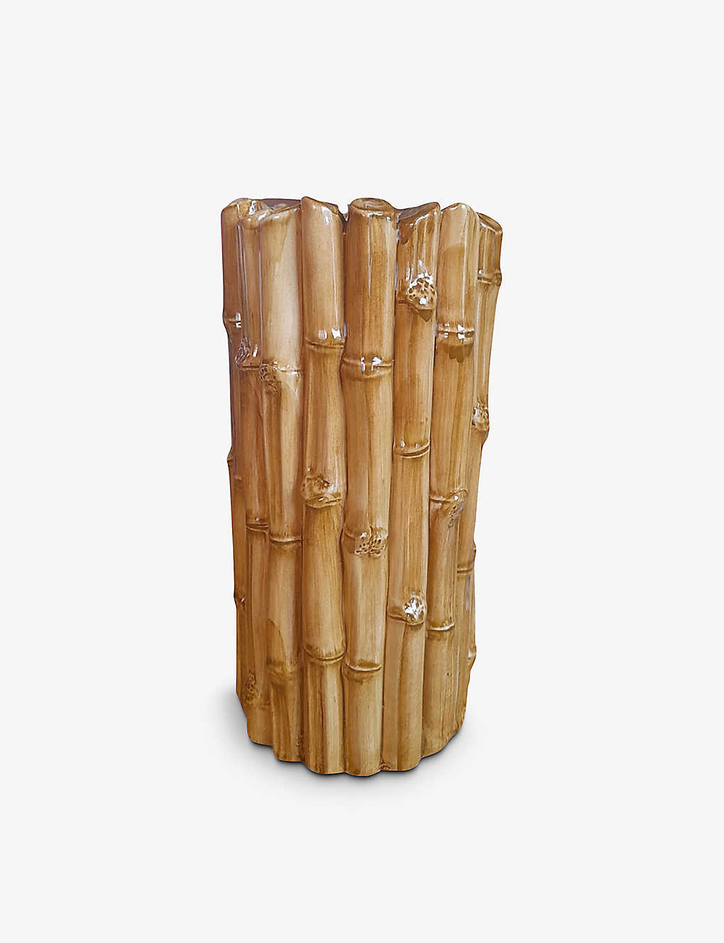 Les Ottomans Beige Saint Jacques Bamboo Ceramic Jug 30cm