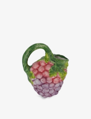 Les Ottomans Purple And Red Fruit Grape-shaped Ceramic Jug 1l