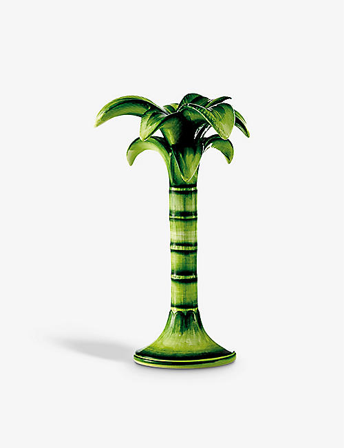 LES OTTOMANS: Palm ceramic candle holder 25cm