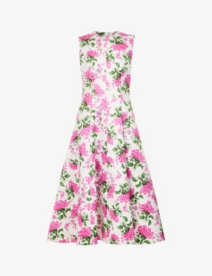 EMILIA WICKSTEAD: Mara floral-print woven midi dress