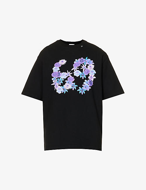 DUE DILIGENCE: Graphic-print relaxed-fit cotton-jersey T-shirt