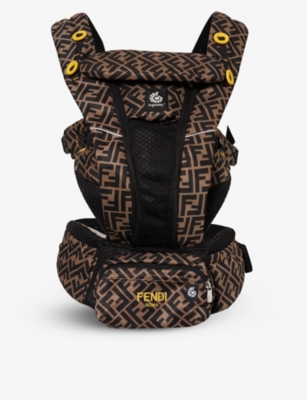 Monogram print woven baby carrier