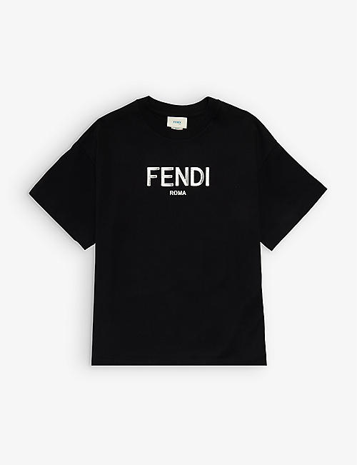 FENDI: FF logo-print cotton-jersey T-shirt 4-12 years