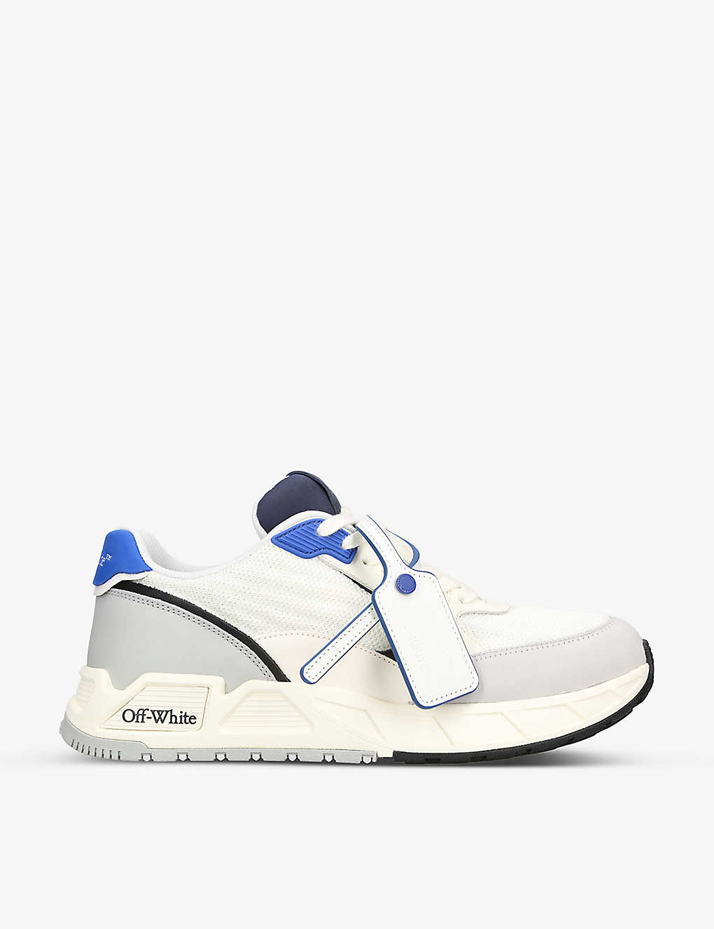 Shop Off-white Runner A Leather And Mesh Low-top Trainers In White