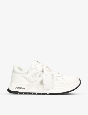 OFF-WHITE C/O VIRGIL ABLOH: Runner B leather and mesh low-top trainers