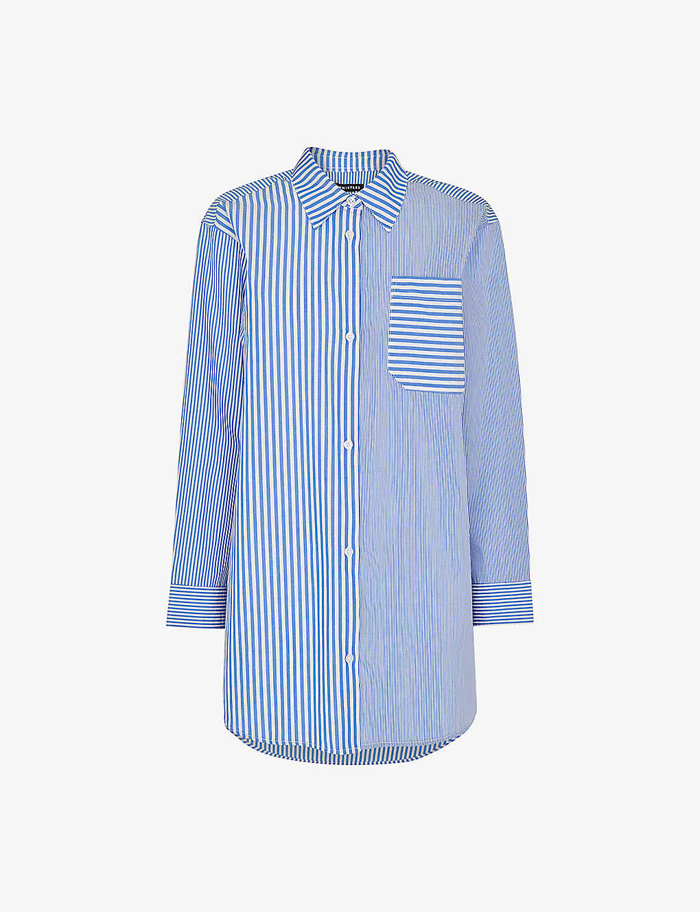 Whistles Womens Multi-coloured Millie Stripe Oversized Cotton Shirt