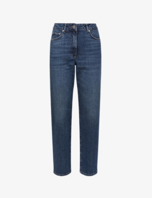 Reiss Phillipa Boyfriend Jeans In Mid Blue In Mid Blue
