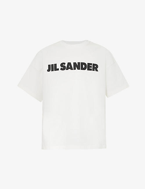 JIL SANDER: Logo-print boxy-fit organic-cotton T-shirt