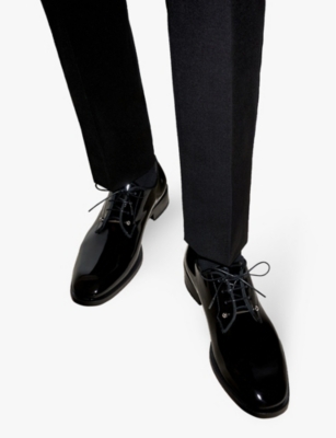 CHRISTIAN LOUBOUTIN MENS CHRISTIAN LOUBOUTIN CHAMBELISS PATENT-LEATHER DERBY SHOES