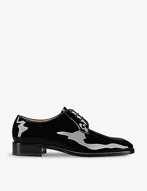 CHRISTIAN LOUBOUTIN: Chambeliss patent-leather Derby shoes