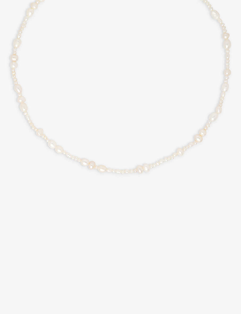 Astrid & Miyu Serenity Beaded Gold-toned Brass And Freshwater Pearl Necklace